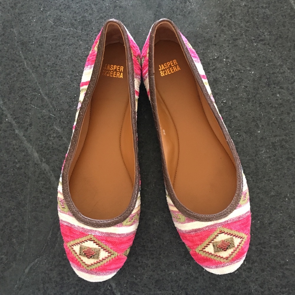 39 Anthro Jasper and Jeera Printed Tamara Flats